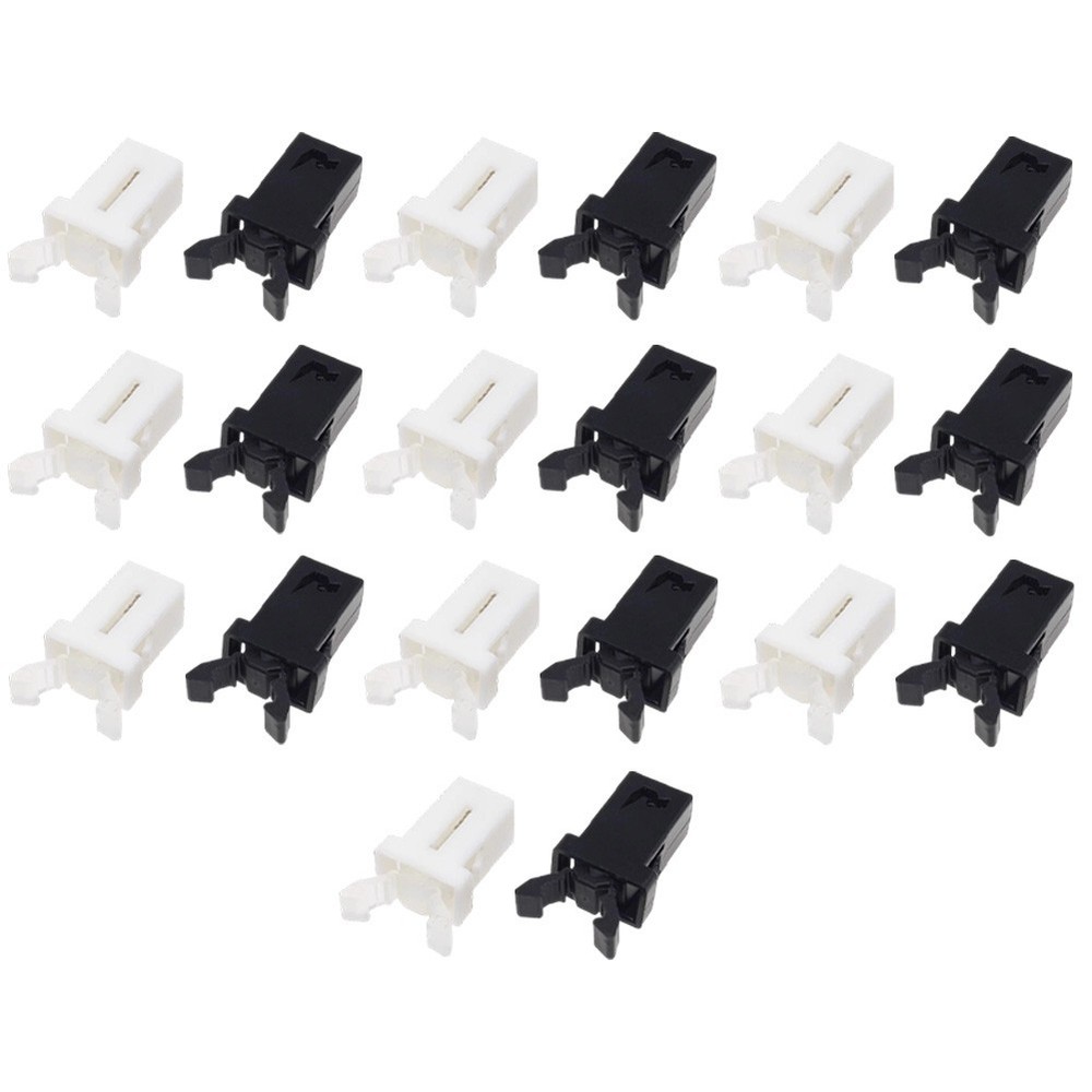 20PCS Replacement Latch for Trash Can Lid Self Locking Bin Switch White