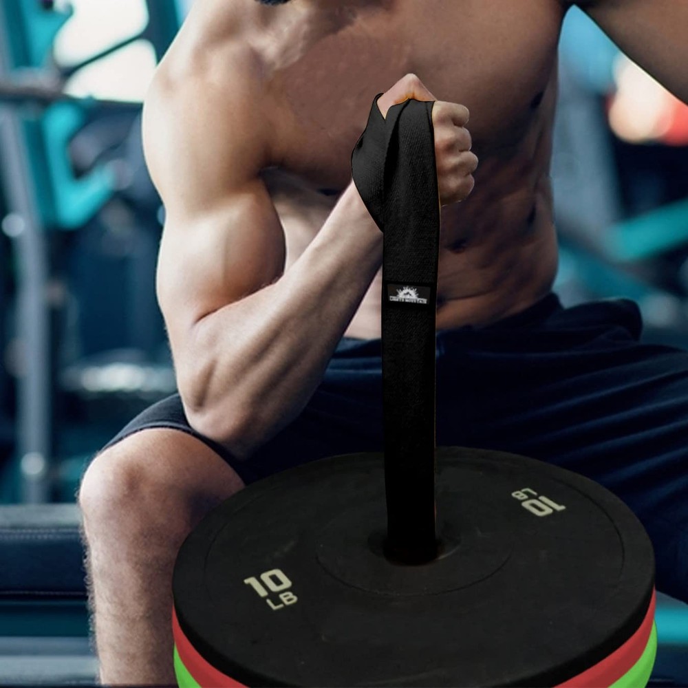 Arm Wrestling Training Loading Strap for Barbells, Finger Wrist black
