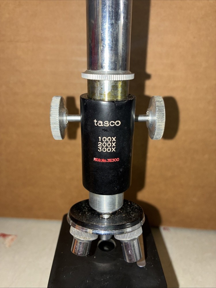 Vintage Tasco Deluxe Microscope With Wooden Case. Bt33