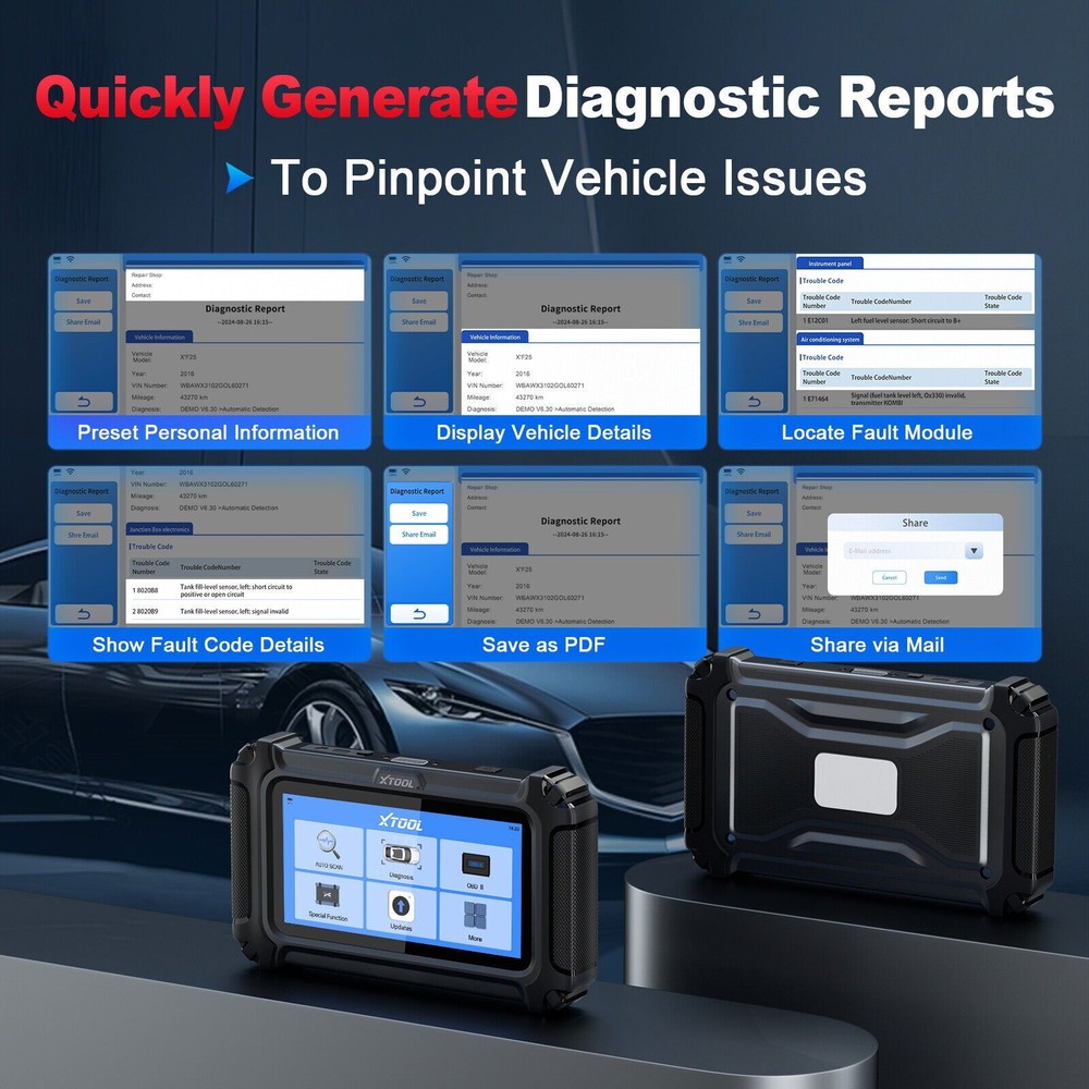 XTOOL D5S OBD2 Scanner Engine ABS SRS Code Reader Diagnostic Scan Tool CAN FD