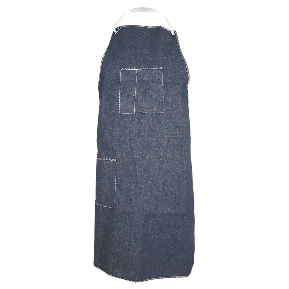 Blue Denim Work Apron 2 Pocket Adjustable Fit New Safety