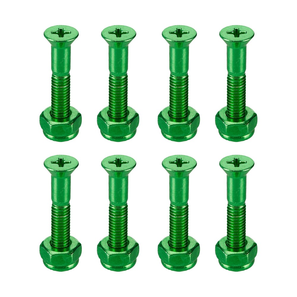 Pig Skateboard Mounting Hardware Phillips Green 1"