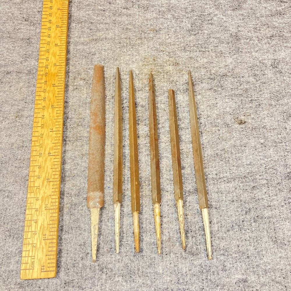 Heller Files 6 Pc 5 Triangular 1 Half Round USA