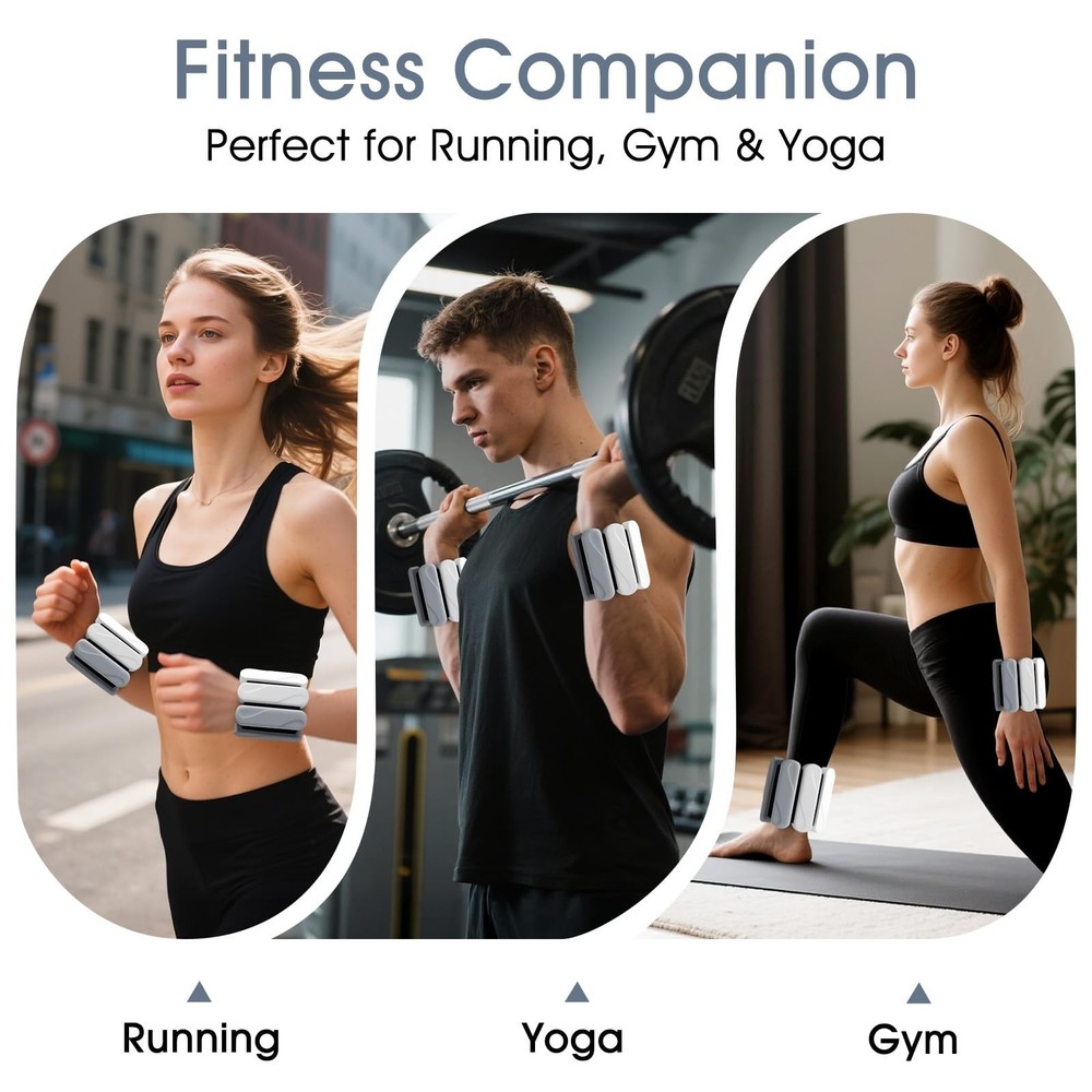 Wrist Weights – Ankle Wrist Weights for Women & Men – Adjustable Wei