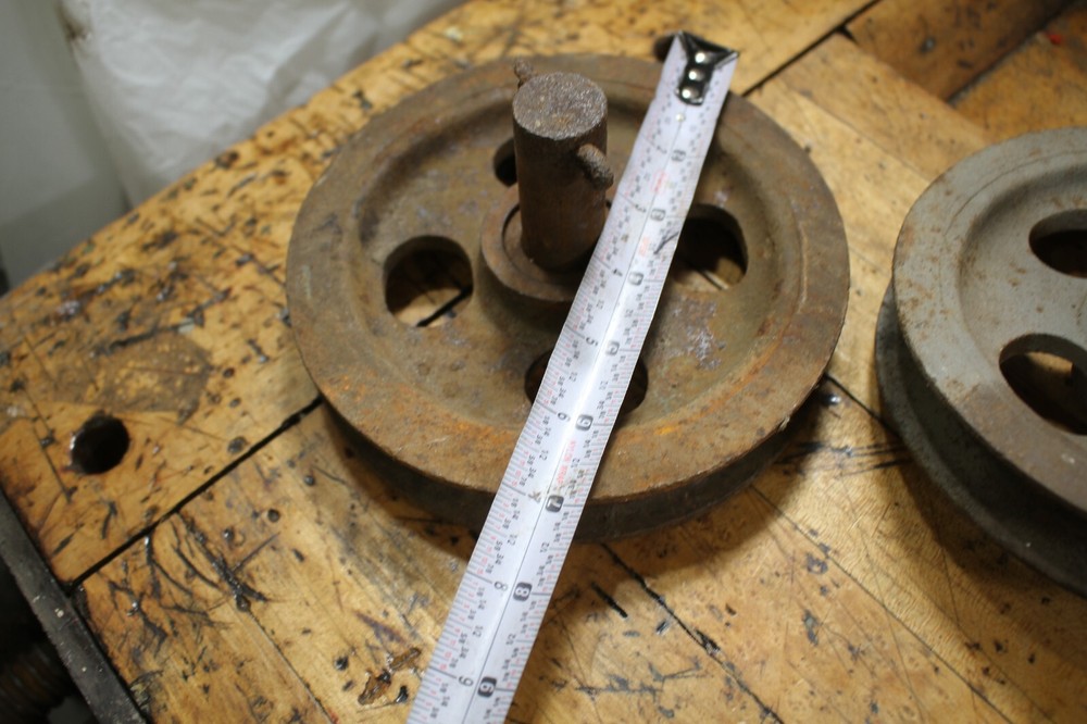 Cast Iron Antique 7" PULLEYS, cable