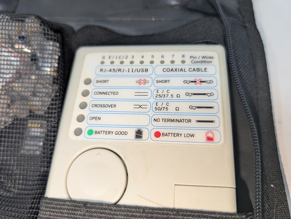 Lan Tester Tool Kit W/ Crimpers Cutters & Remote Cable Tester