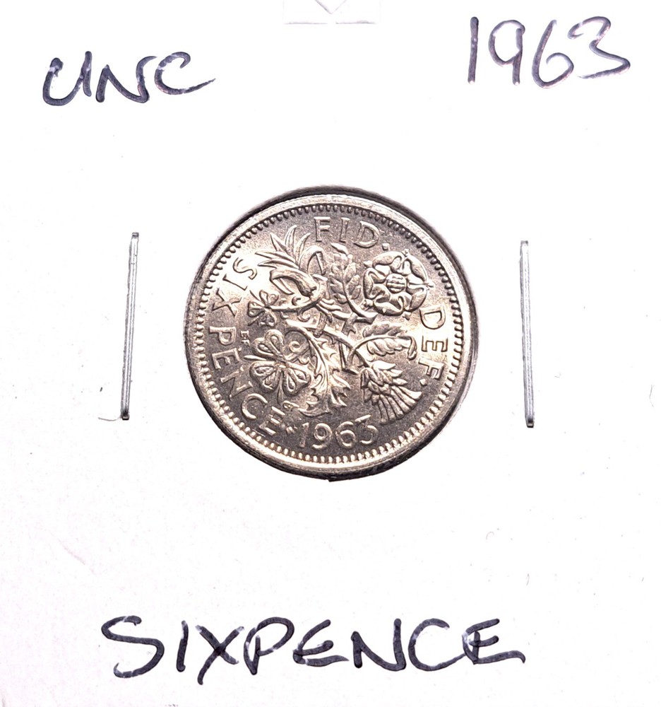 @@@  A SUPERB 1963 ELIZABETH 2nd  SIXPENCE @@@