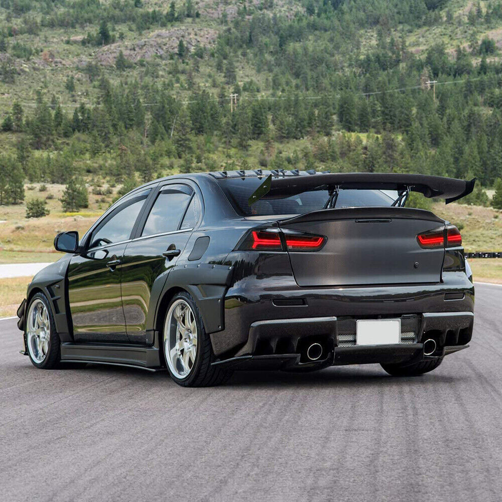 Pair Smoked LED Tail Lights For Mitsubishi Lancer 2008-2017 Sequential Rear Lamp