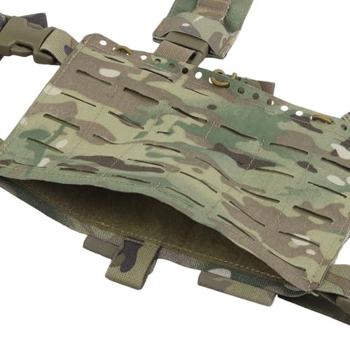Tactical Chest Pack,Placard Split Front Chest Rig MOLLE System One Size Cp