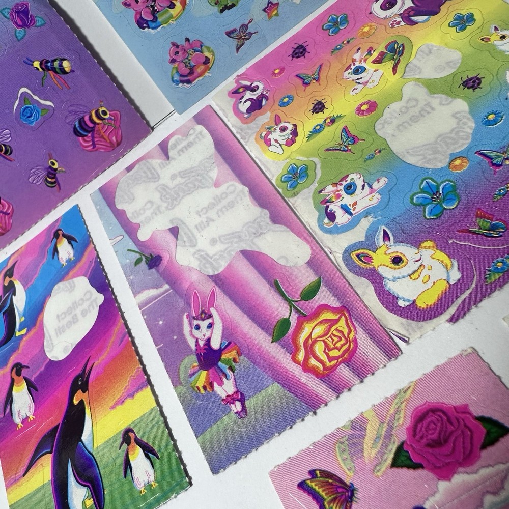 Vintage Lisa Frank Sticker Bundle Partial Sheets