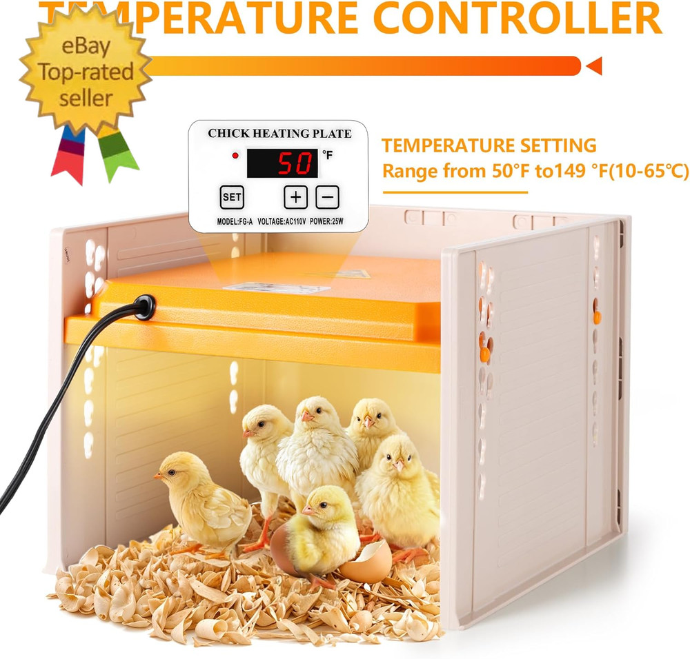 Chick Brooder, Chicken Brooder Heating Plate for Chicks with Adjustable Height a