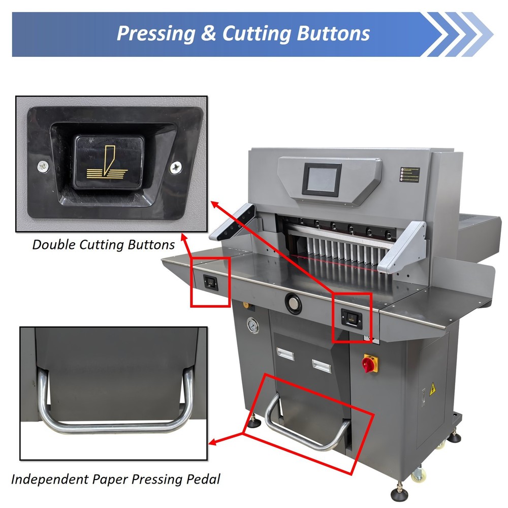 26.4in Programmable Control Electric Hydraulic Paper Cutter Cutting Machine 220V