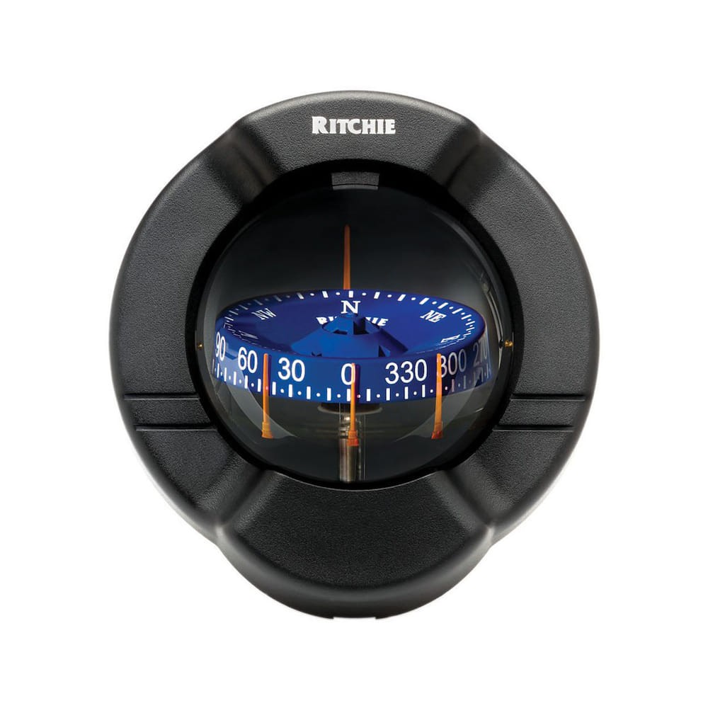 Pivot LED Blue Dial Black Bulkhead Mount 3.75" CombiDial Compass