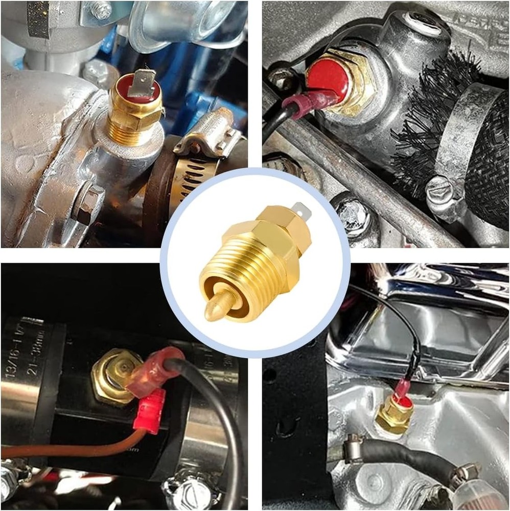 Fan Thermostat Temperature Switch, 185'F to 175'F Engine Cooling Fan Switch with