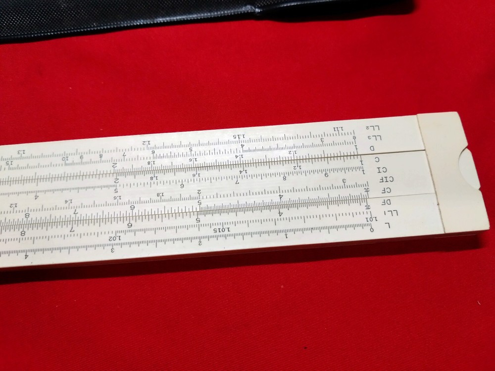 Soviet logarithmic multi ruler, slide Ruler smal made in USSR