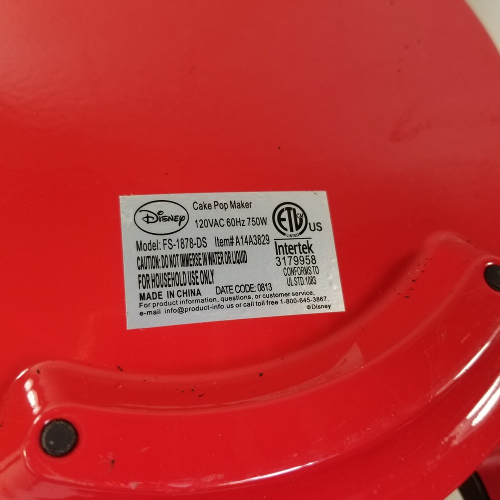 Disney Mickey Mouse Cake Pop Maker Waffle Iron