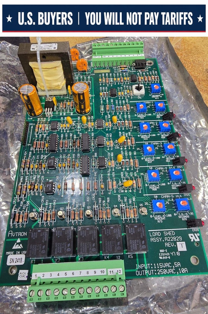 Load Shed PCB ASSY, A22829 Rev: T (USED)