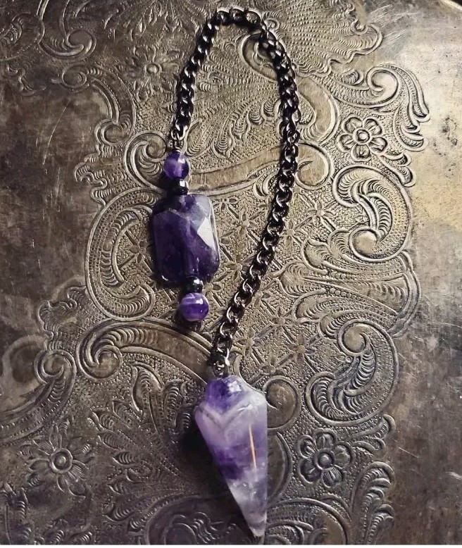 Amethyst Point Pendulum Crystal Healing Dowsing