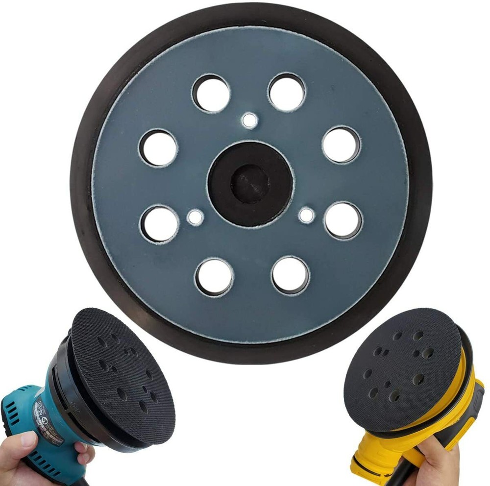 5" 8-Hole 3-Screw Hook and Loop Sanding Pad Orbital Sander Backing Replacement