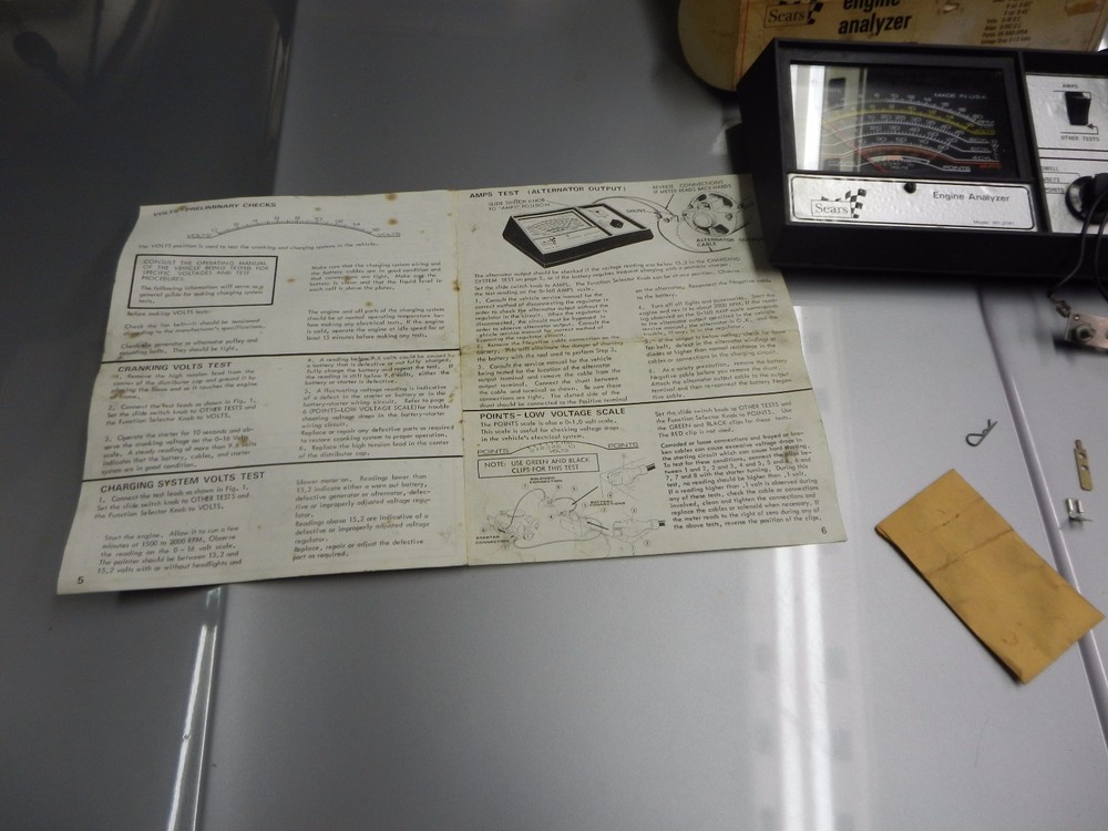 SEARS ENGINE ANALYZER 12 VOLT #28-2161