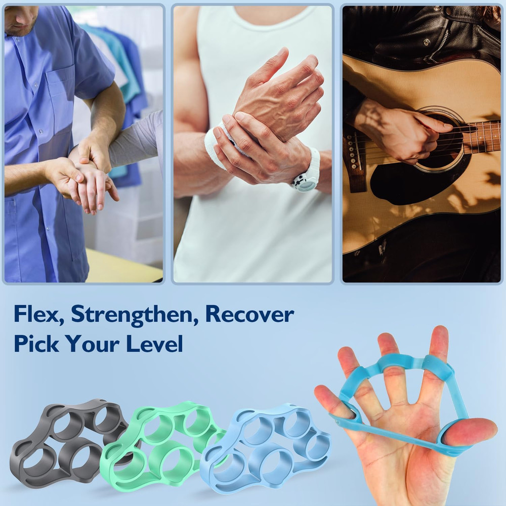 Grip Strength Trainer Kit 9PCS Hand Gripper Finger Exerciser Forearm Strength