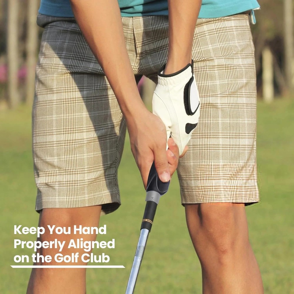 Clip-On Golf Grip Trainer, Golf Swing Training Aid for Improving Proper Hand Pos