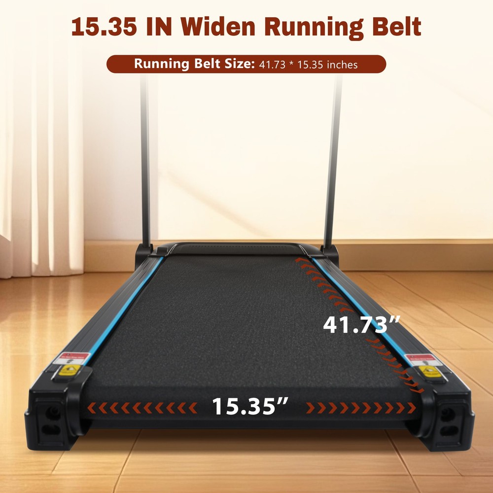 3.5HP Auto Foldable Treadmill with Incline, 10MPH 350Lbs Capacity, Bluetooth