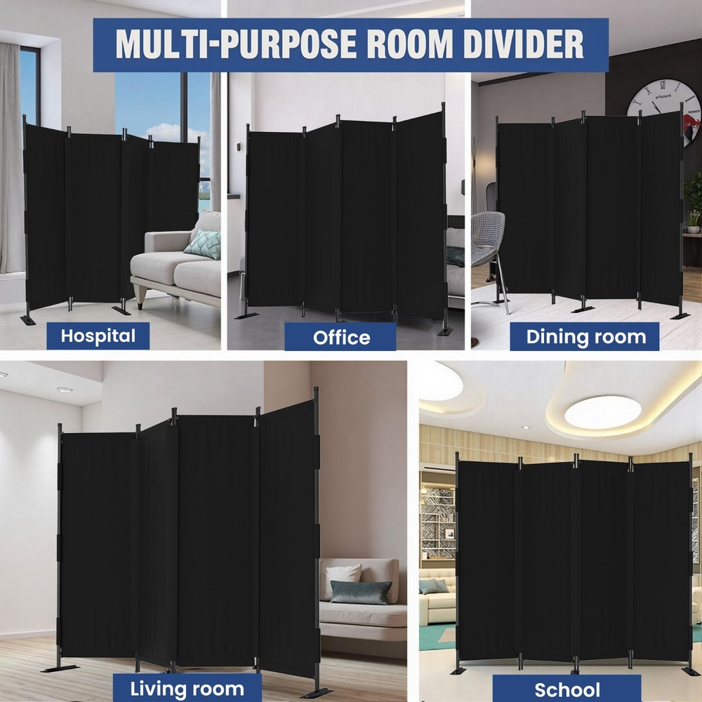 4 Panel Room Divider Folding Privacy Portable Wall Partition Screen For Home