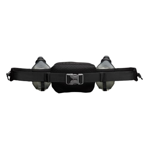 Running Belt Hydration with Flasks, Storage Pockets, Trail Mix Black Regular