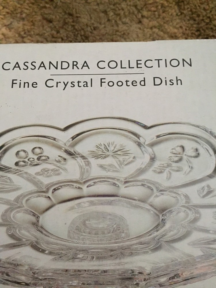 StudioCrystal Cassandra Collection Fine Crystal Footed Dish