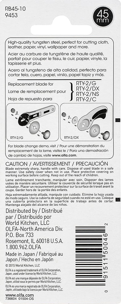 Blade - 45 Mm Rotary Cutter - 10 Pack