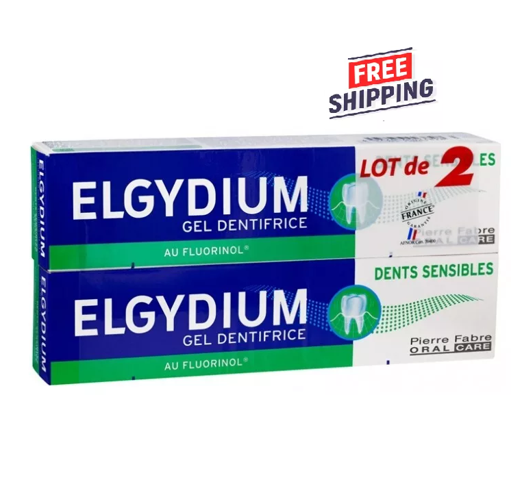 2 PACK Elgydium Sensitive Toothpaste Gel 75ml Exp 04/2027