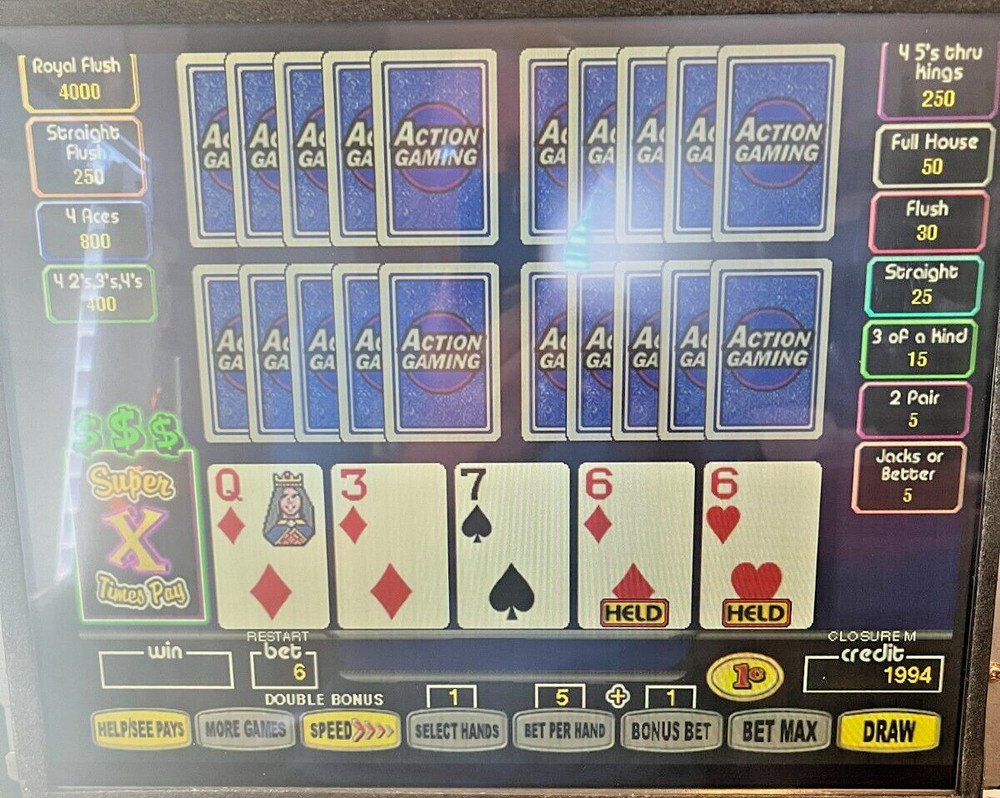 IGT Super X Multi Hand Poker (M10001032) Multi-Denom
