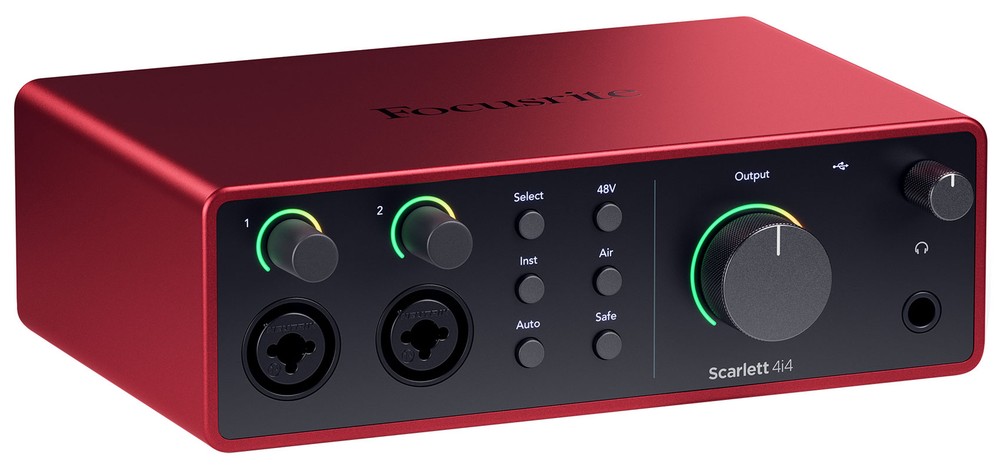 Focusrite Scarlett 4i4 4th Gen Studio Recording USB Audio Interface+Software+Mic