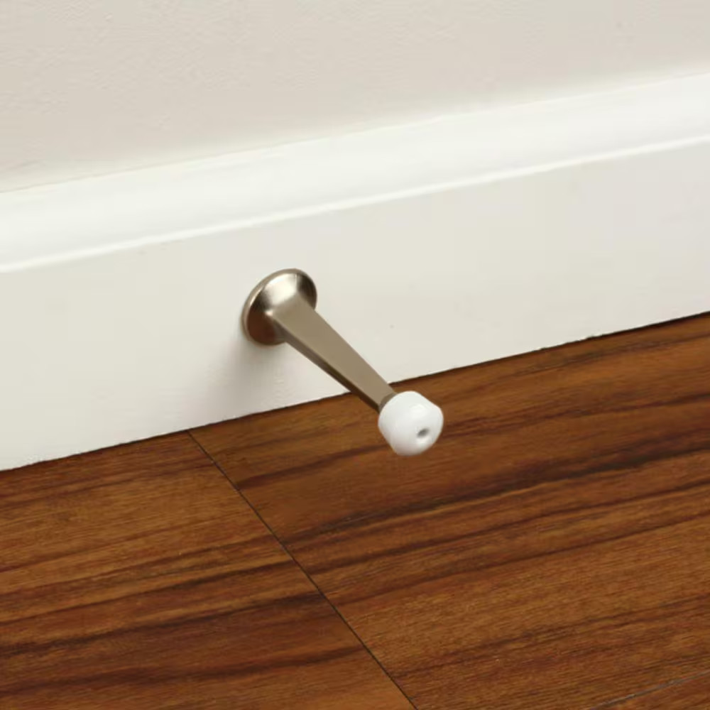 (5-Pack) Satin Nickel Solid Door Stop
