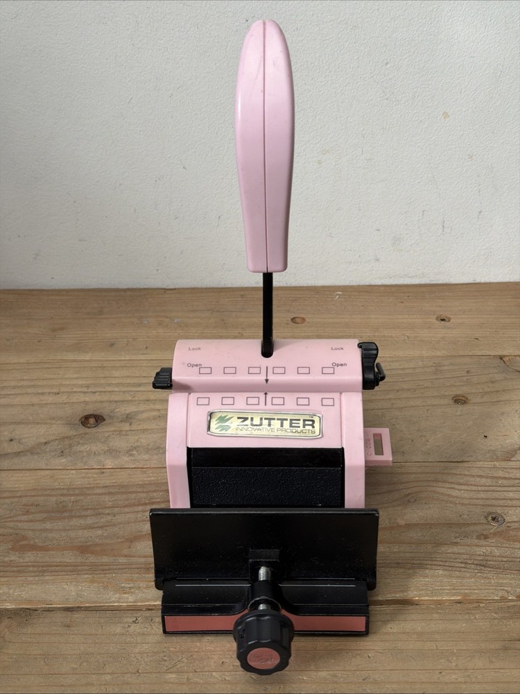 Zutter Bind It All V2.0 Pink Scrapbooking Spiral Binding Machine Used