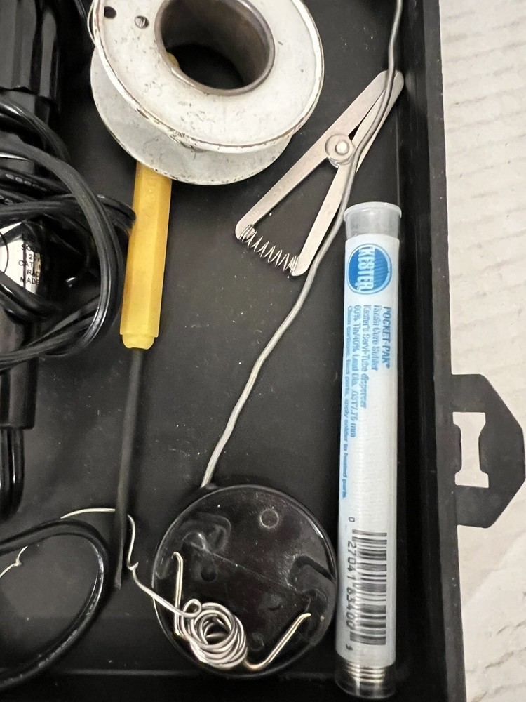 Radio Shack Container W/ Soldering Related Items UNTESTED