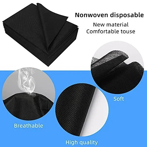 20 PCS Massage Table Sheets Sets Disposable SPA Bed Sheets Non Woven Black