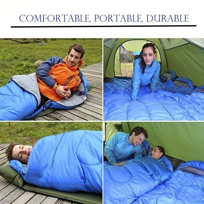 2 Pack - Mummy Sleeping Bag 7' Thick Comfortable Camping Backpacking, 20F Blue