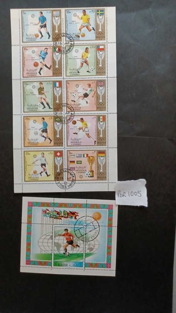 1970 World Cup Minature Sheet Stamps