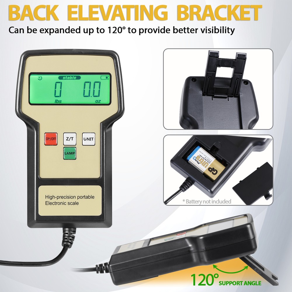 220 lbs Electronic Refrigerant Charging Digital Weight Scale LCD Display