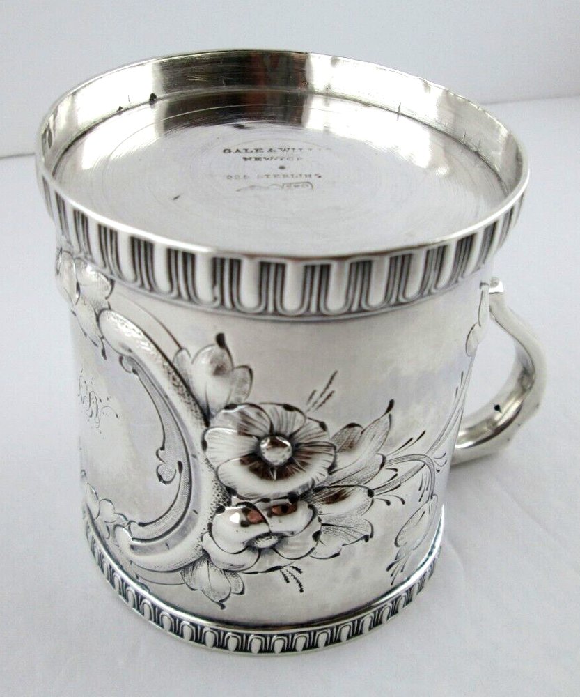 Gale & Willis Sterling Silver Cup Egg & Dart Base Rim 1859