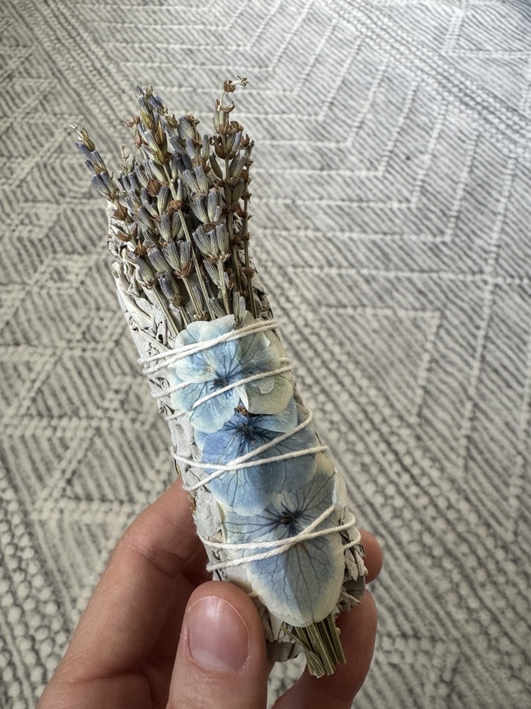 Sage Bundle with Dried Flowers