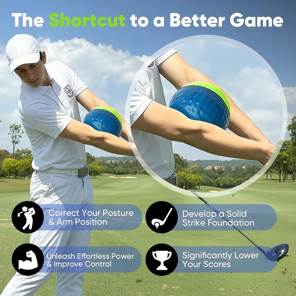 for Impact Precision & Consistent Swings, Golf Swing Trainer, Simple and Effe...