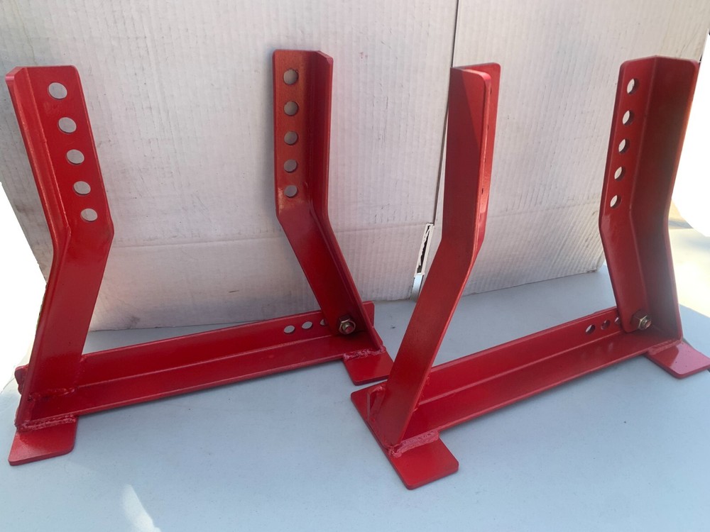 AUTO BODY, FRAME MACHINE HEAVY DUTY 2 UNIVERSAL, ADJUSTABLE WHEEL STANDS. Pair
