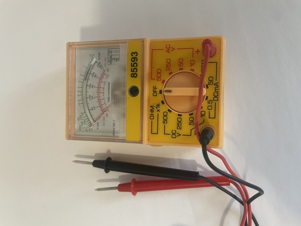 85593 Dorman Analog Multimeter Yellow Electric Reader Pocket Reader User Tested