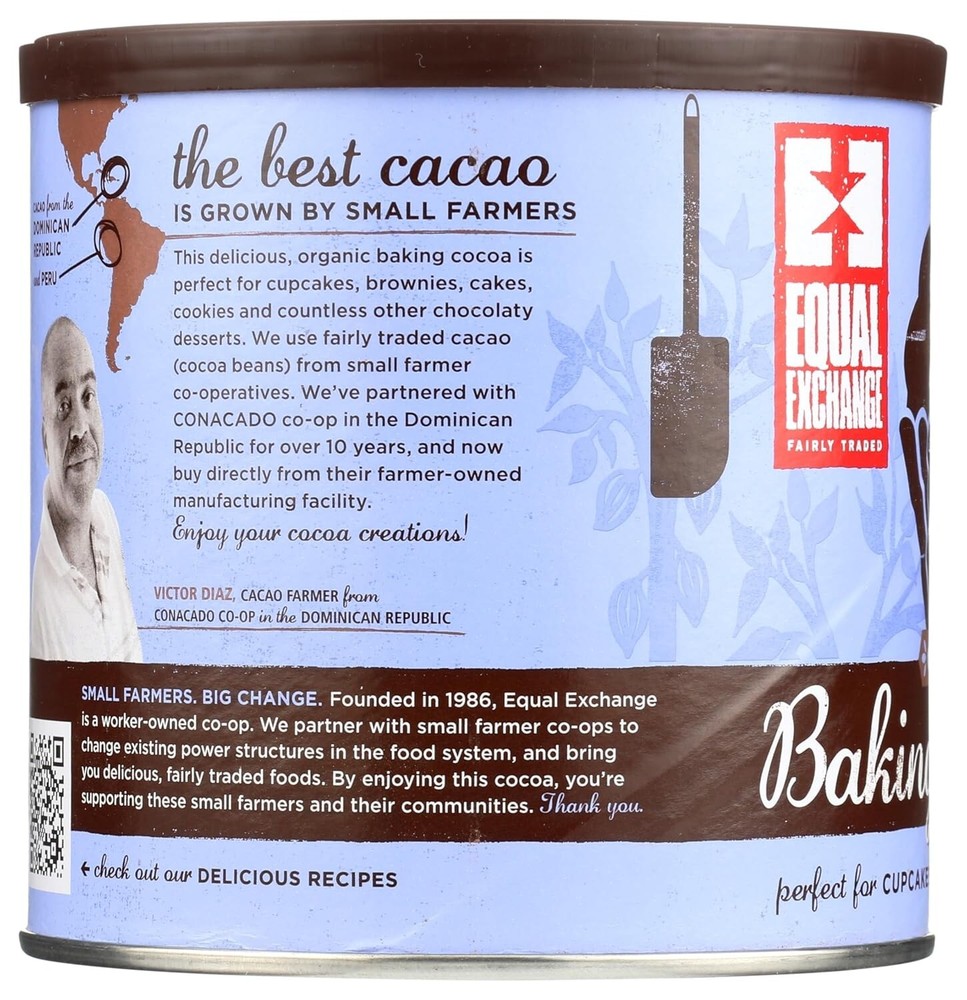 Dutch Process Baking Cocoa 8-Ounce Can - Organic & Ethically Sourced