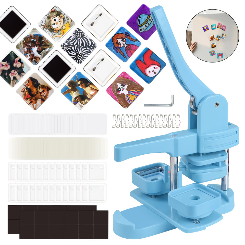Square Magnetic Fridge Magnet Button Maker 2''Refrigerator Magnet Making Machine