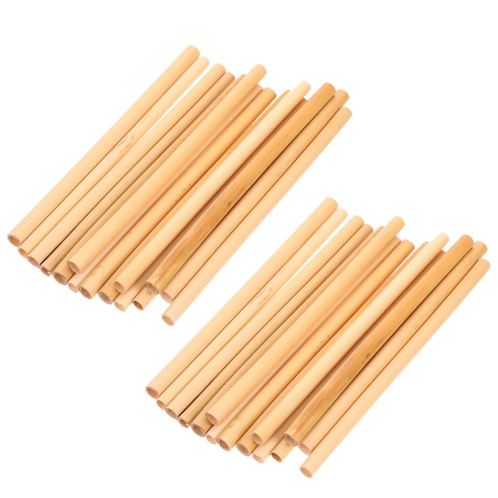 100x Natural Bamboo Bee Tubes Refillable Mason Bee House Nesting Straws