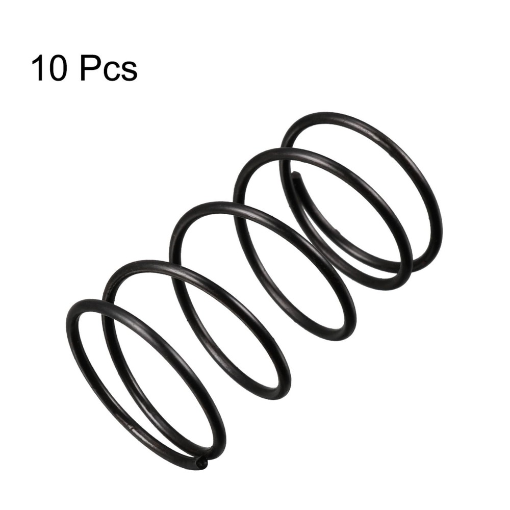 1.2mm Wire Dia 20mm Outer Diameter 30mm Long Compression Springs Black 10pcs